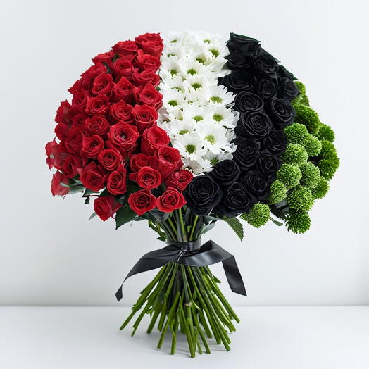 UAE National Day Flag Flowers Bunc