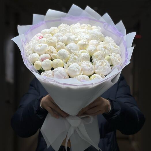 Premium White Peonies