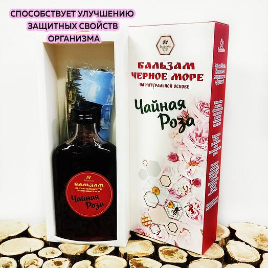 Бальзам на травах медовый ЧАЙНАЯ РОЗА защита организма, стекло 250 мл
