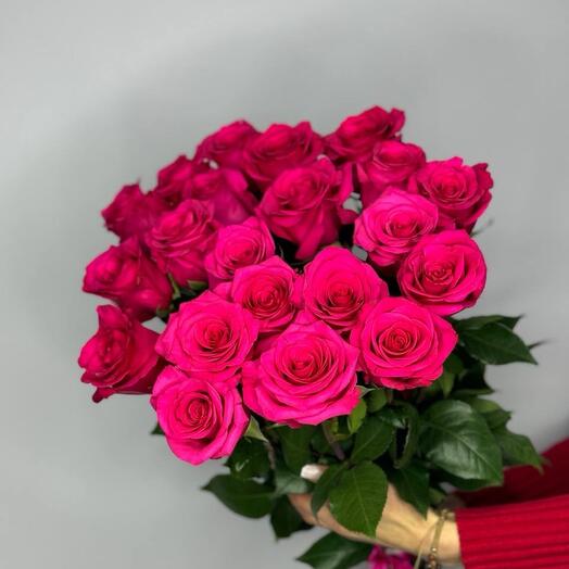 Букет из 21 розовой розы