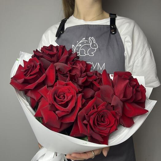 Красные Розы Букет из 7 Красных Французских Роз