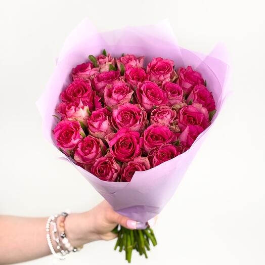 25 розовых роз 🔥 букет для любимой