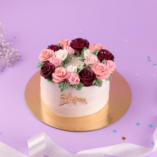 Торт на 8 марта Ослепительная роза 2 кг