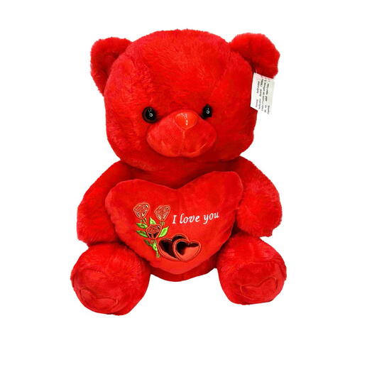 Red I love you teddy