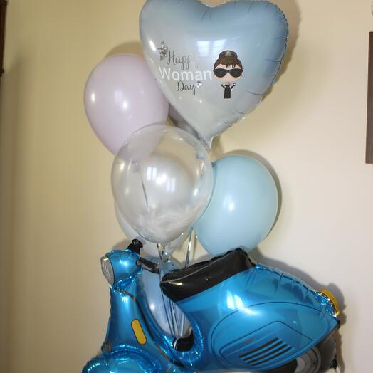 Авторский сет Тиффани из 7 шаров + Веспа