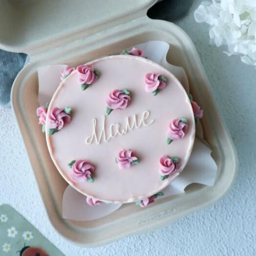 Бенто торт "Маме" розы