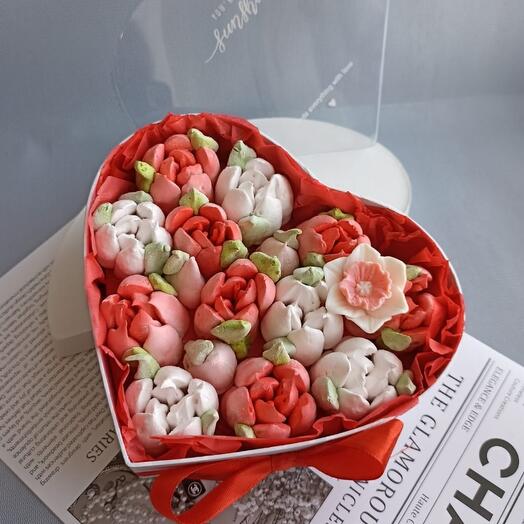 Подарочный набор сердце с зефиром