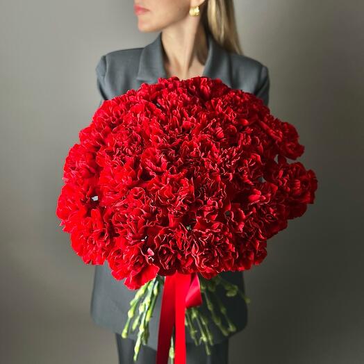 Red carnations 31 pieces