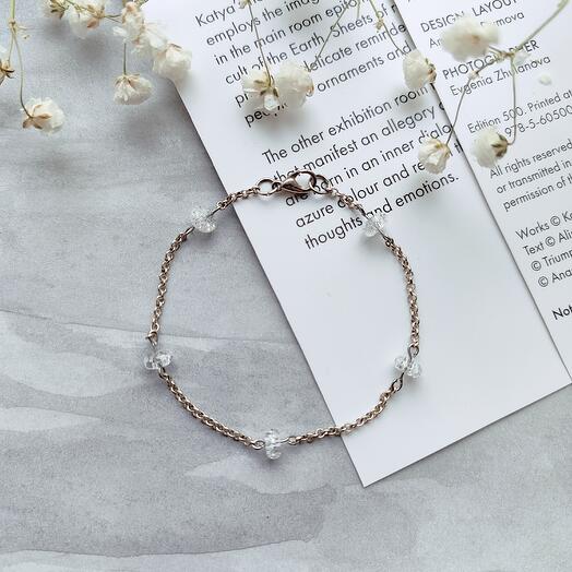 Glass transparent bracelet