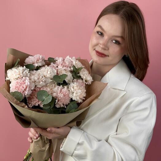 Delicate bouquet of carnations