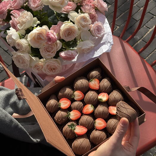 Truskawka w mlecznej czekoladzie medium