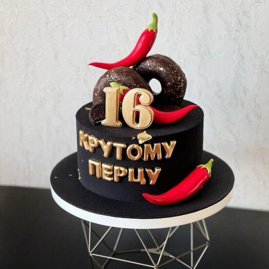 Торт вишня шоколад «Крутому перцу» 2кг