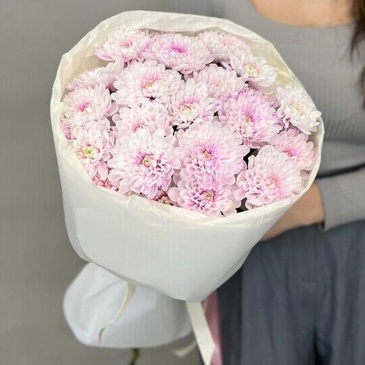 Букет из розовых кустовых хризантем 💓