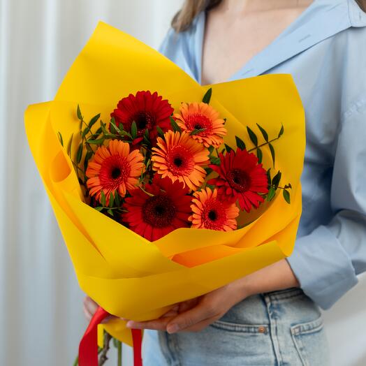 Комплимент с герберами - Цветочная сказка