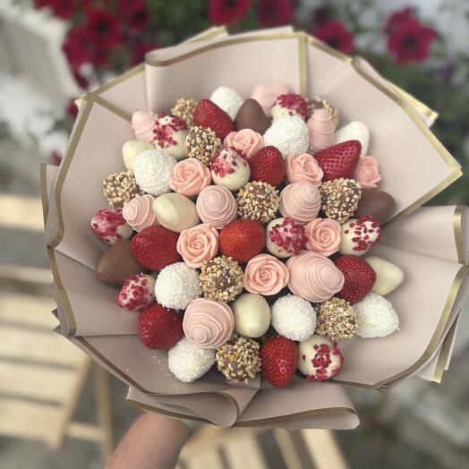 Букет микс с шокорозами