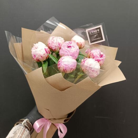 7 peonies by Sarah Bernhardt in craft