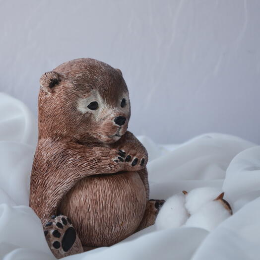 Подсвечник бурый медвежонок