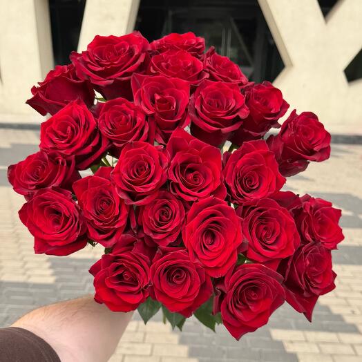 Букет из красных эквадорских роз