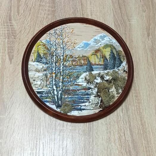 Картина на бересте круглая (29 см 5)