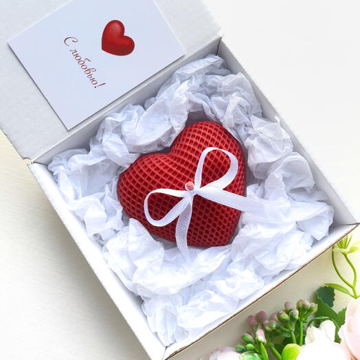 Свеча сердце в упаковке