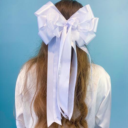 БАНТ ШКОЛЬНЫЙ 🎀  резинка для волос РУЧНАЯ РАБОТА «Снова в школу»