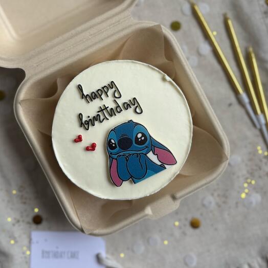 Бенто торт стич HAPPY BIRTHDAY