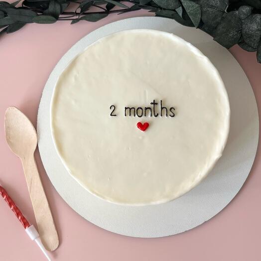 Бенто торт 2 months / торт на месяц малышу / торт на годовщину