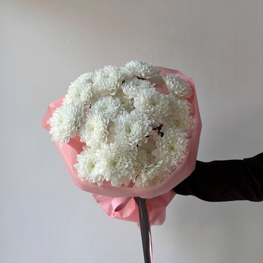 Букет белых хризантем алтай, 3 шт