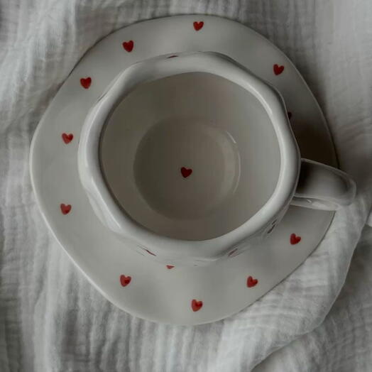 Чайная пара Керамика - сердца