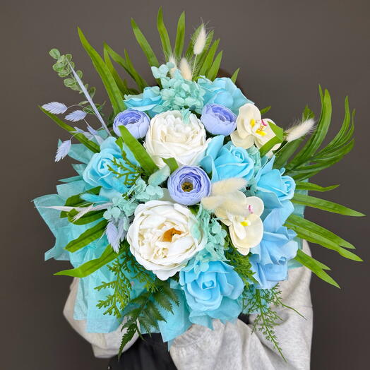 Композиция из мыльных цветов «Касабланка» 29