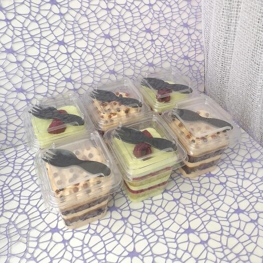 Трайфл (торт в стакане) ассорти 2 вкуса, 6 шт