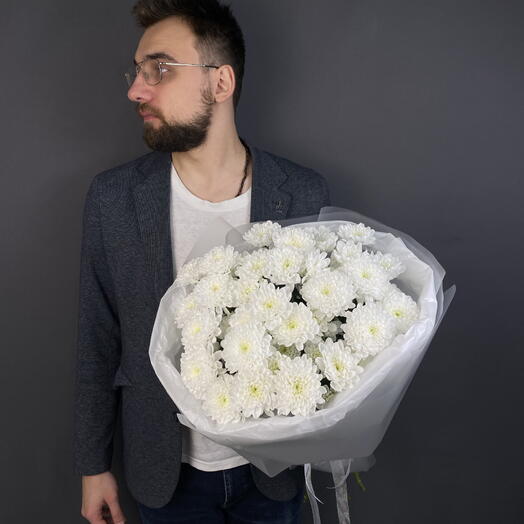 Букет «Облако любви» из кустовой хризантемы 7 штук