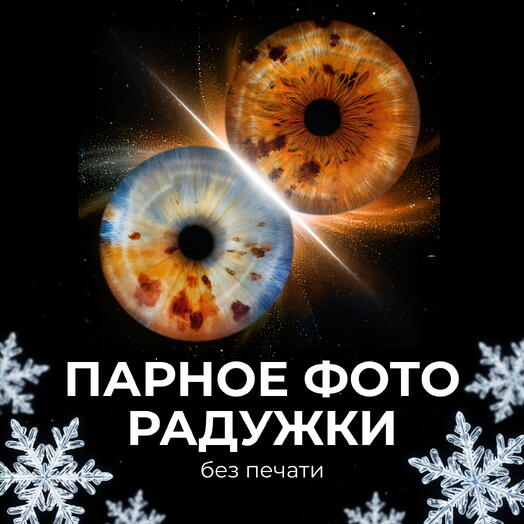 Paired photo of an iris