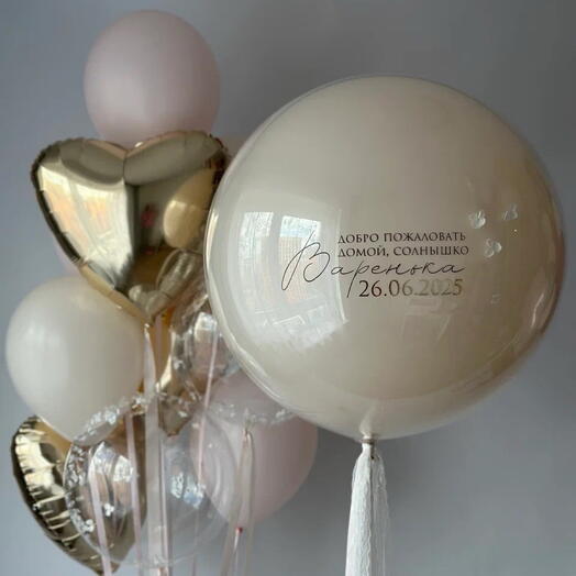 Шары для выписки девочки из роддома