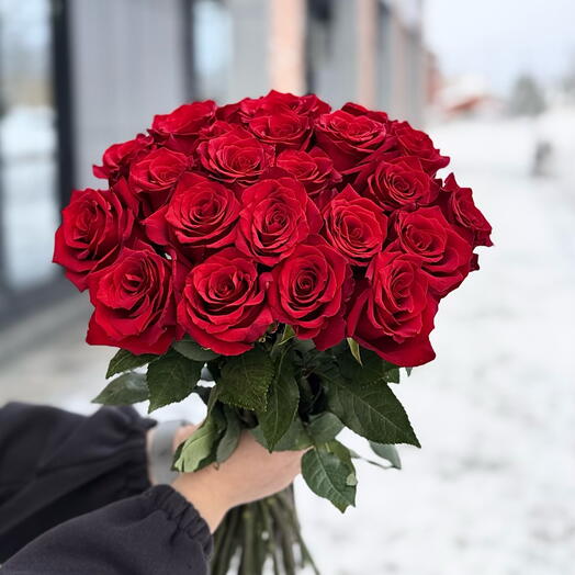 21 красная роза