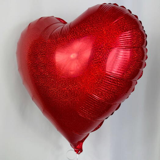 Шар гелий сердце глитер красный. Foil helium ballon glitter heart red