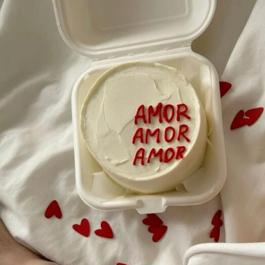 Бенто торт amor на 14 февраля