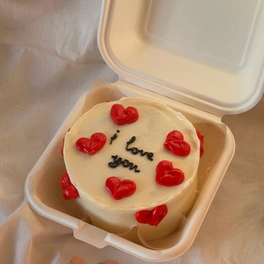 Бенто торт «I love you / я люблю тебя» подарок парню, девушке с днем рождения