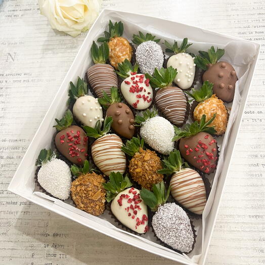 Fresas cubiertas de chocolate 20 piezas