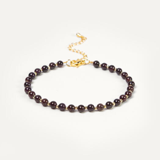 Браслет Самшит Гранат 14K 19 см (BRA1111)