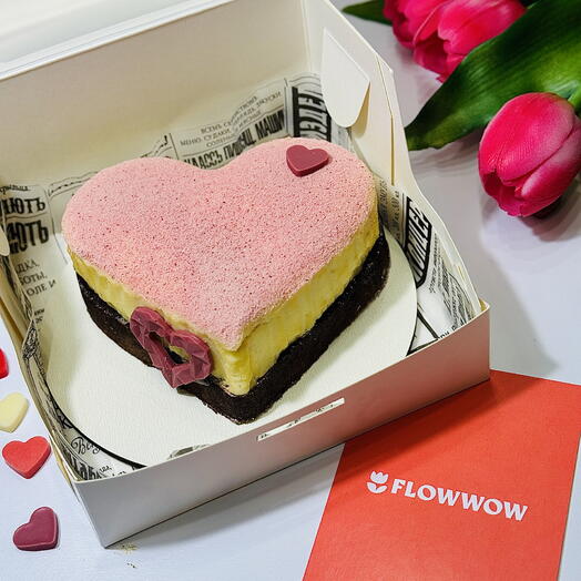 🩷Бенто Брауни - Чизкейк "Нью-Йорк" на 14 февраля. День влюбленных💕