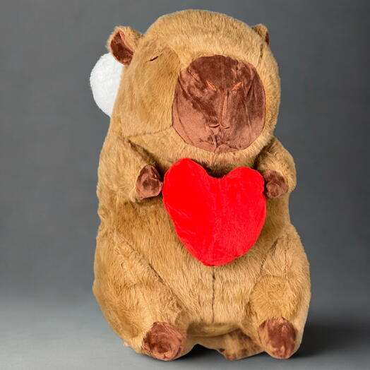 Цветы Букет Art Flowers	Капибара с сердцем 35 см