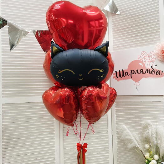 Фонтан из шаров "Моей кисе", 8 шаров