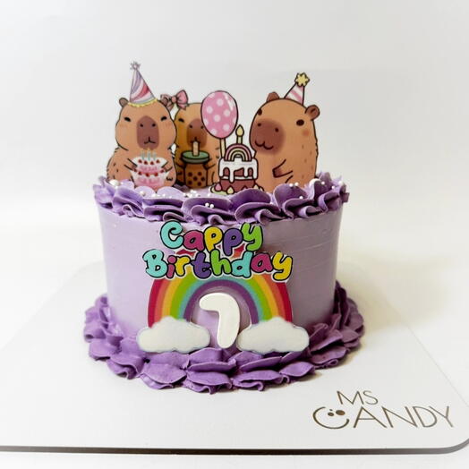 Торт "Cappy Birthday", вес 1,2 кг, на день рождения, мальчику, сыну, малышу, дочери, девочке