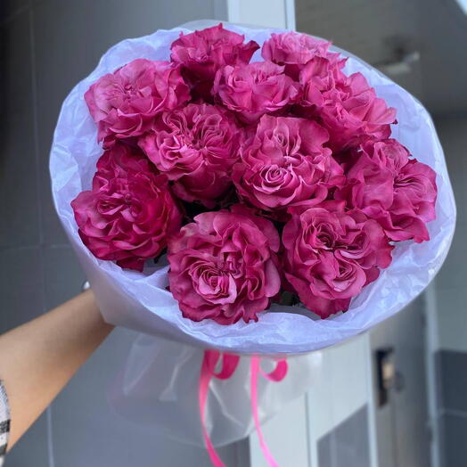 Букет из сортовых пионовидных роз 💗