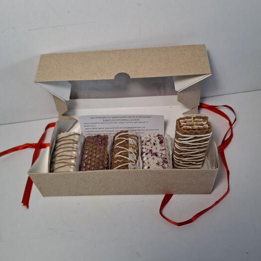 Поддарочный набор ручной работы  - эксклюзивные свечи в виде шоколадок