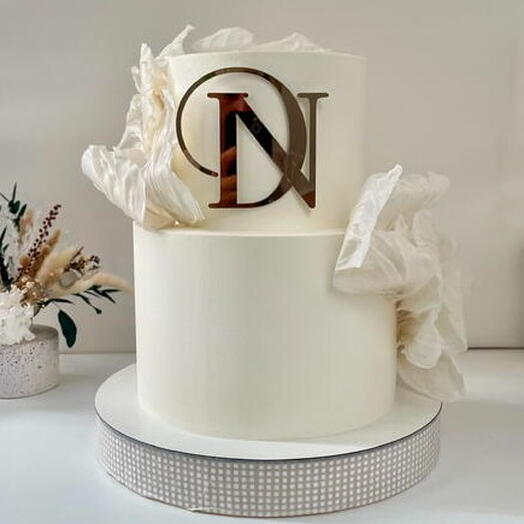 Свадебный торт с инициалами 5кг