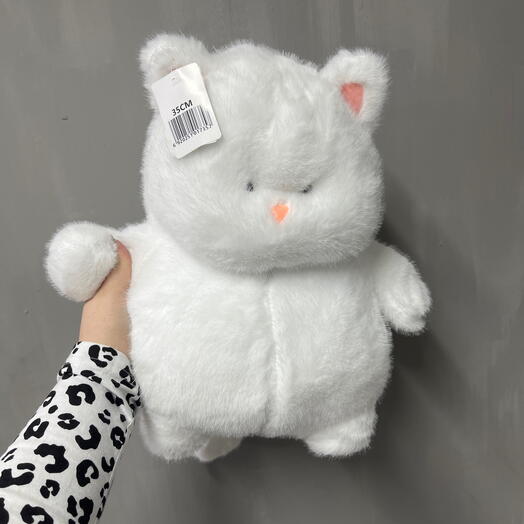 Игрушка котик белый