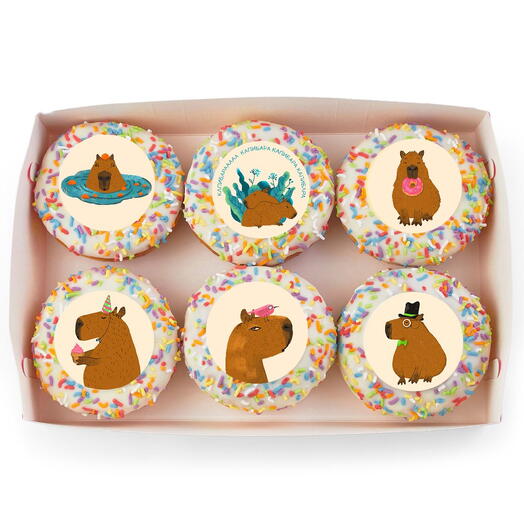 Set of Capybara donuts