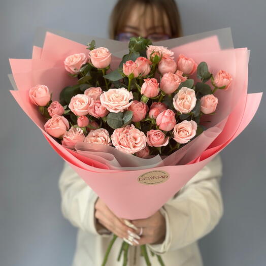 Mono Bouquet de peonías de rosas arbustivas Bombastic